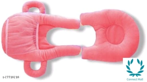 Baby Feeding Nursing Pillow With Bottle Holder - Pink - Free Size, Baby Pink, PolyCotton, Babby Feeding Pillow With Bottle Cover, Pack Of:1